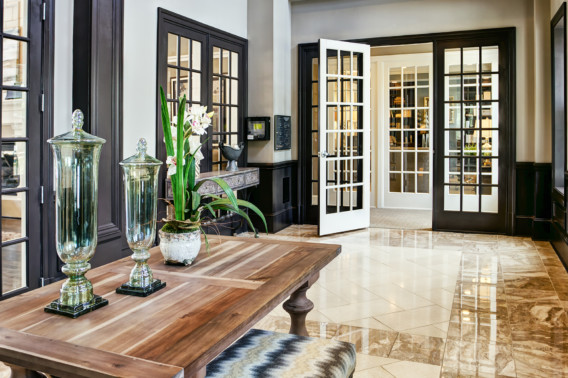 Entrance lobby for Creekstone Village apartments in Pasadena, MD