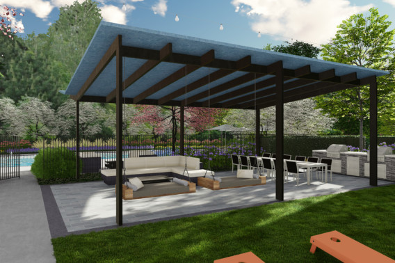 Outside kitchen area at Creekstone Village apartments in Pasadena, MD